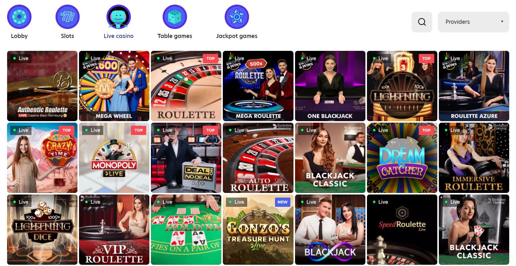 Evospin Live Casino